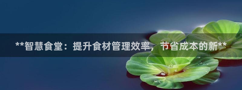 ZL尊龙凯时平台：**智慧食堂：提升食材管理效率，节省成本的